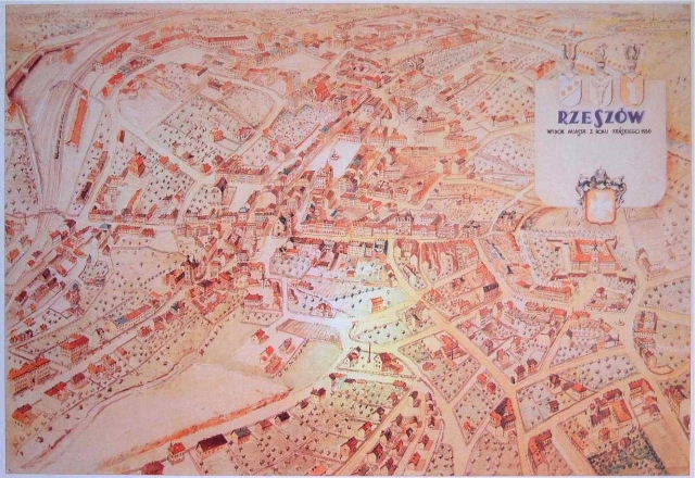 Plan miasta Rzeszowa z 1936 r. (w zbiorach Muzeum Okręgowego w Rzeszowie.