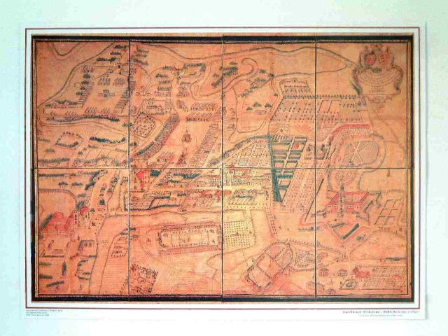 Widok Rzeszowa według mapy Wiedemanna (w zbiorach Muzeum Okręgowego w Rzeszowie).