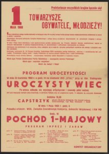 Plakat pierwszomajowy z 1960 roku Rzeszów