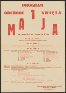 Plakat pierwszomajowy z 1963 roku Łańcut