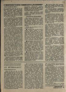 Solidarność Podkarpacka druk Regionalnej Organizacji Związkowej w Krośnie z dn. 25.04.1981 r. do użytku wewnątrzzwiązkowego, s.334