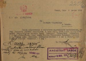 Pismo potwierdzające nadanie obywatelstwa Oskarowi Schmidtowi z 1934 r.