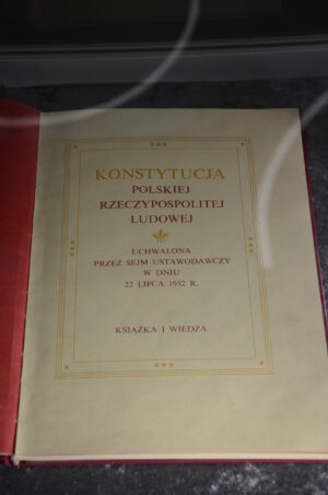 Konstytucja z 1952 r. eksponat wystawy
