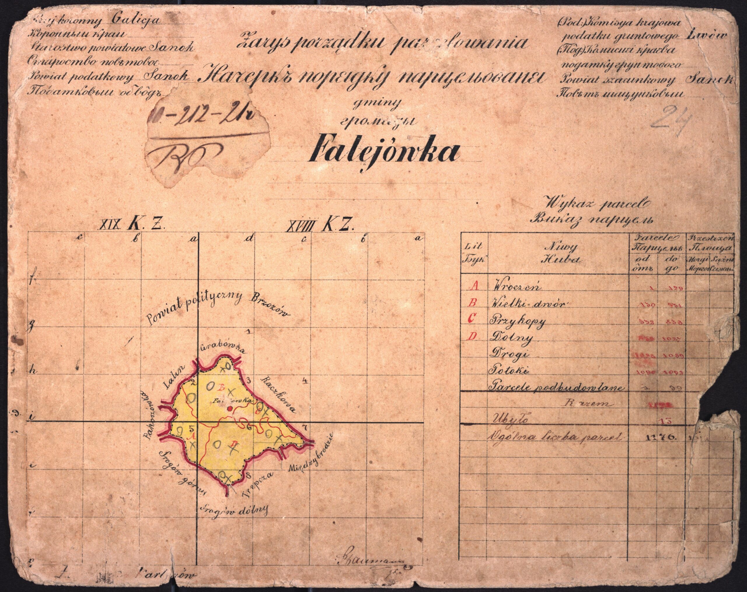 Mapa katastralna 1877 r.